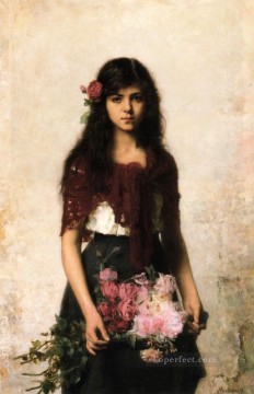  Flor Arte - El retrato de la vendedora de flores Alexei Harlamov